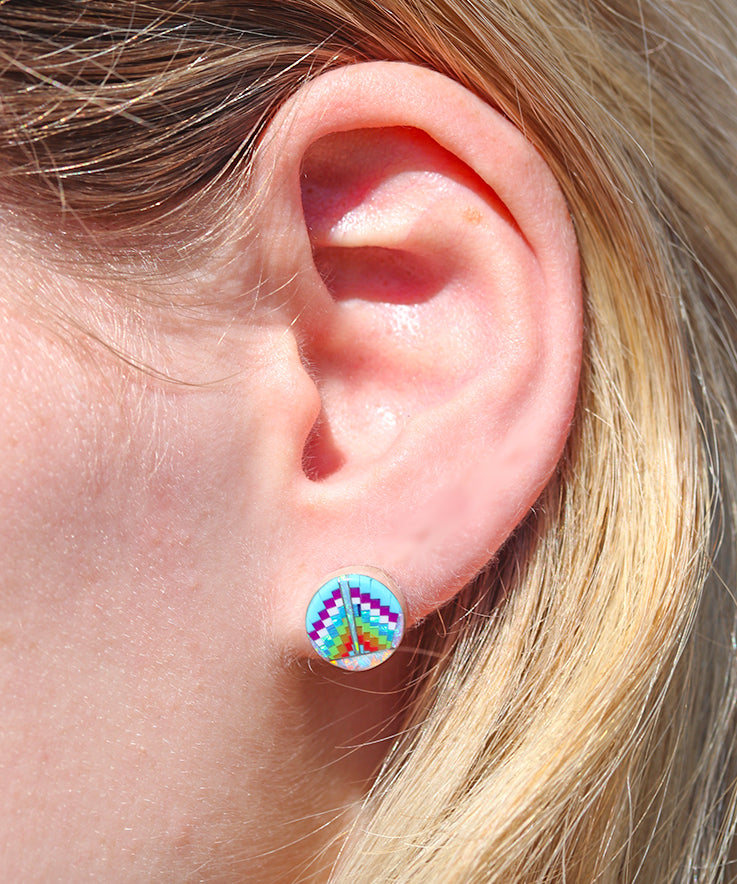 Rainbow Inlay Studs