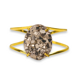 XL Pyrite Oval Cuff Bracelet