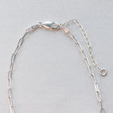 Blue Topaz .925 sterling silver necklace Italian adjustable chain tarnish free waterproof nickel free