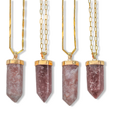 Pink Amethyst Pillar Necklace