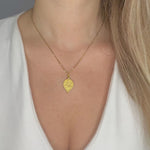  warrior symbol charm necklace gold filled gold plated stainless steal waterproof
