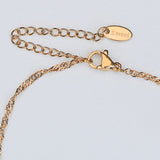 Natural Pyrite necklace waterproof gold chain 18k gold plated stainless stee