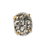 XL Pyrite Cuff Ring - Oval