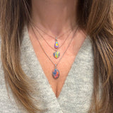 Rainbow Opal Heart Necklace