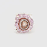 Amethyst Flower Silver Wire Ring