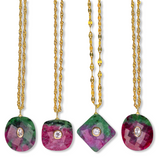Ruby Zoisite Necklace - Large
