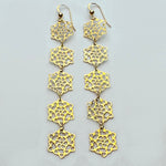 sacred geometry flower earrings gold fill natural freshwater pearls