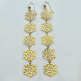 sacred geometry flower earrings gold fill natural freshwater pearls