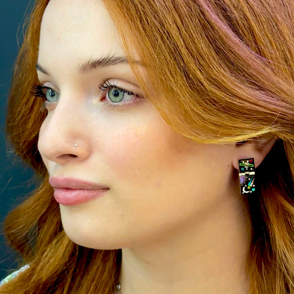 Space Oddity Inlay Earrings