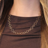 Square Links Eternity Necklace