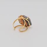 Tiger's Eye Hexagon Ring