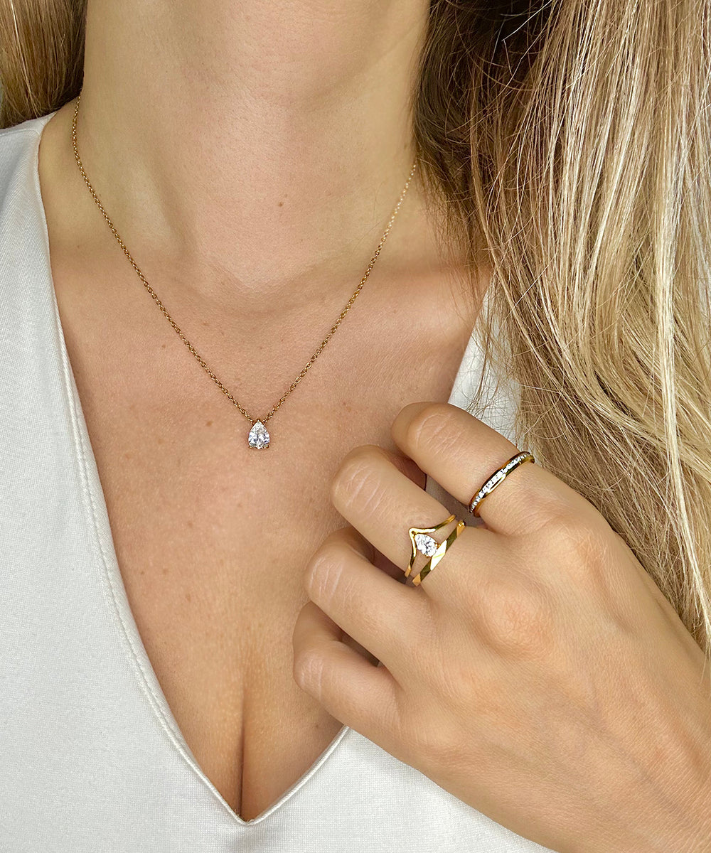 Gold-plated stainless steel waterproof necklace tarnish free nickel free