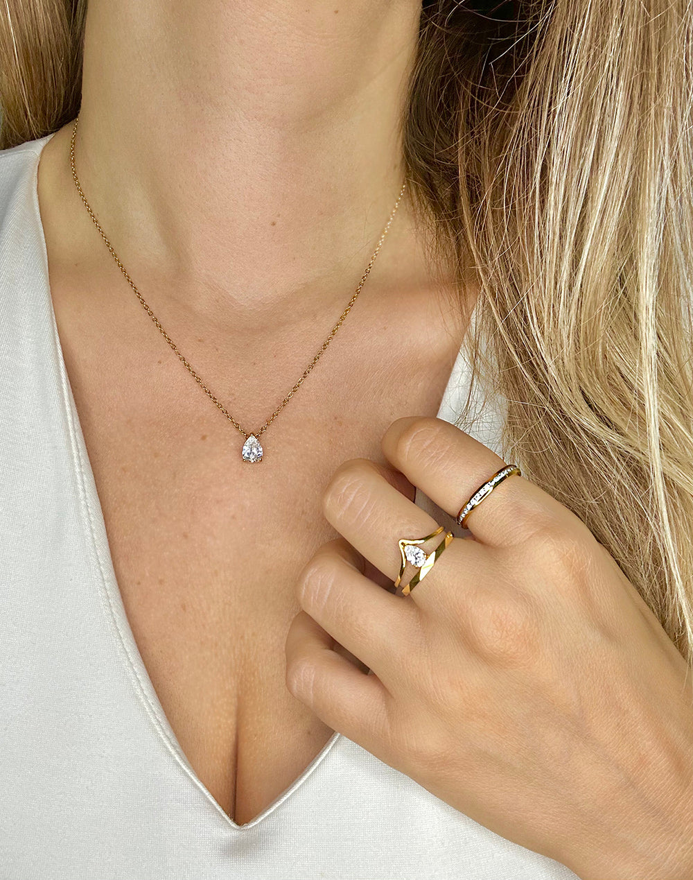 Gold-plated stainless steel waterproof necklace tarnish free nickel free