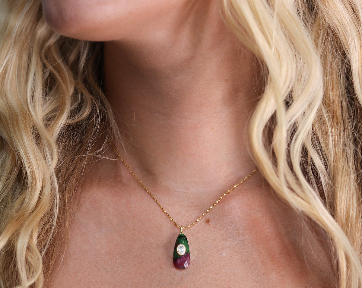 Ruby Zoisite Necklace - Small