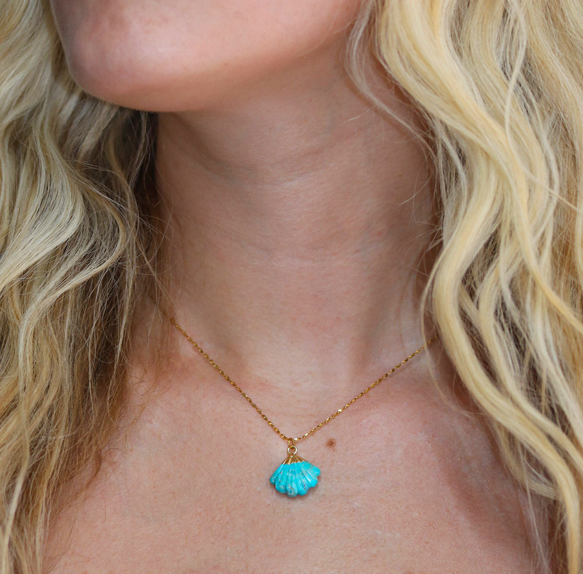Turquoise Fan Necklace