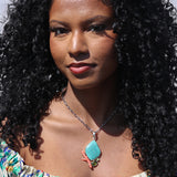 Turquoise, Coral, Peridot Necklace