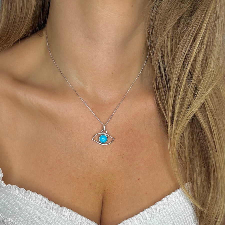 Turquoise Evil Eye Necklace