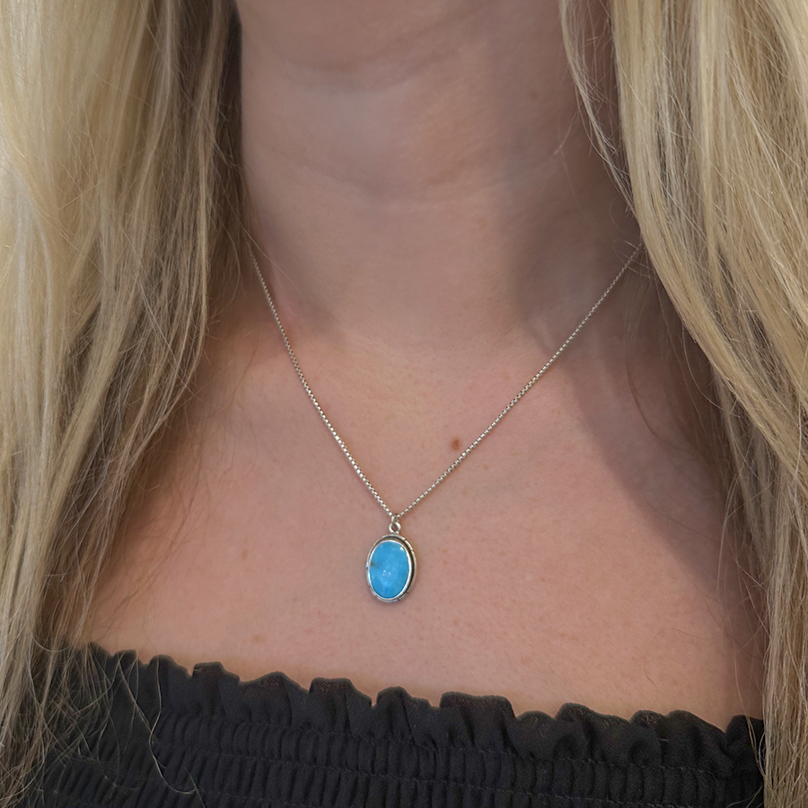 Kingsman Turquoise Oval Necklace