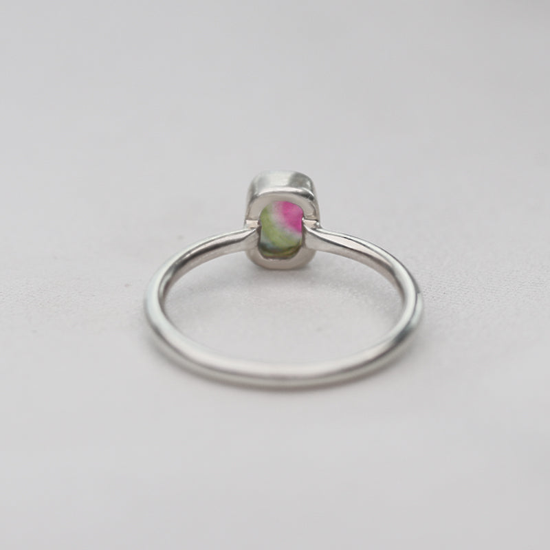 Tiny Watermelon Tourmaline Ring