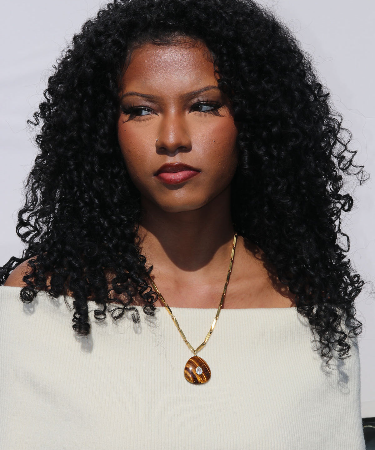 Tiger's Eye Statement Necklace