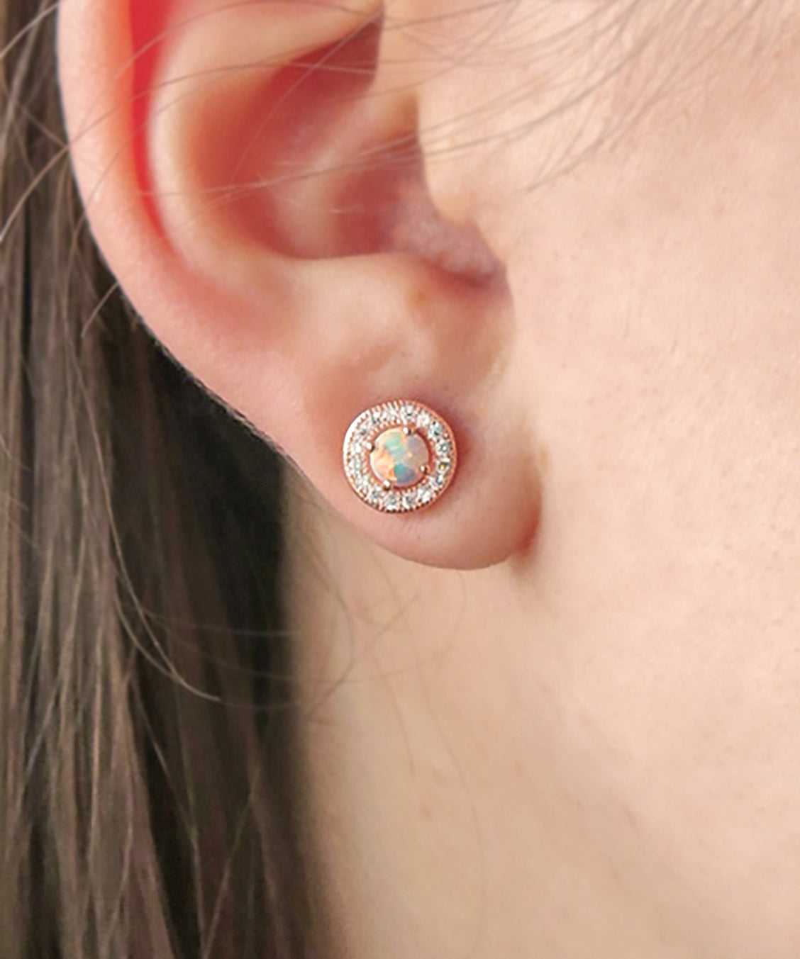 Opal Crystal Studs