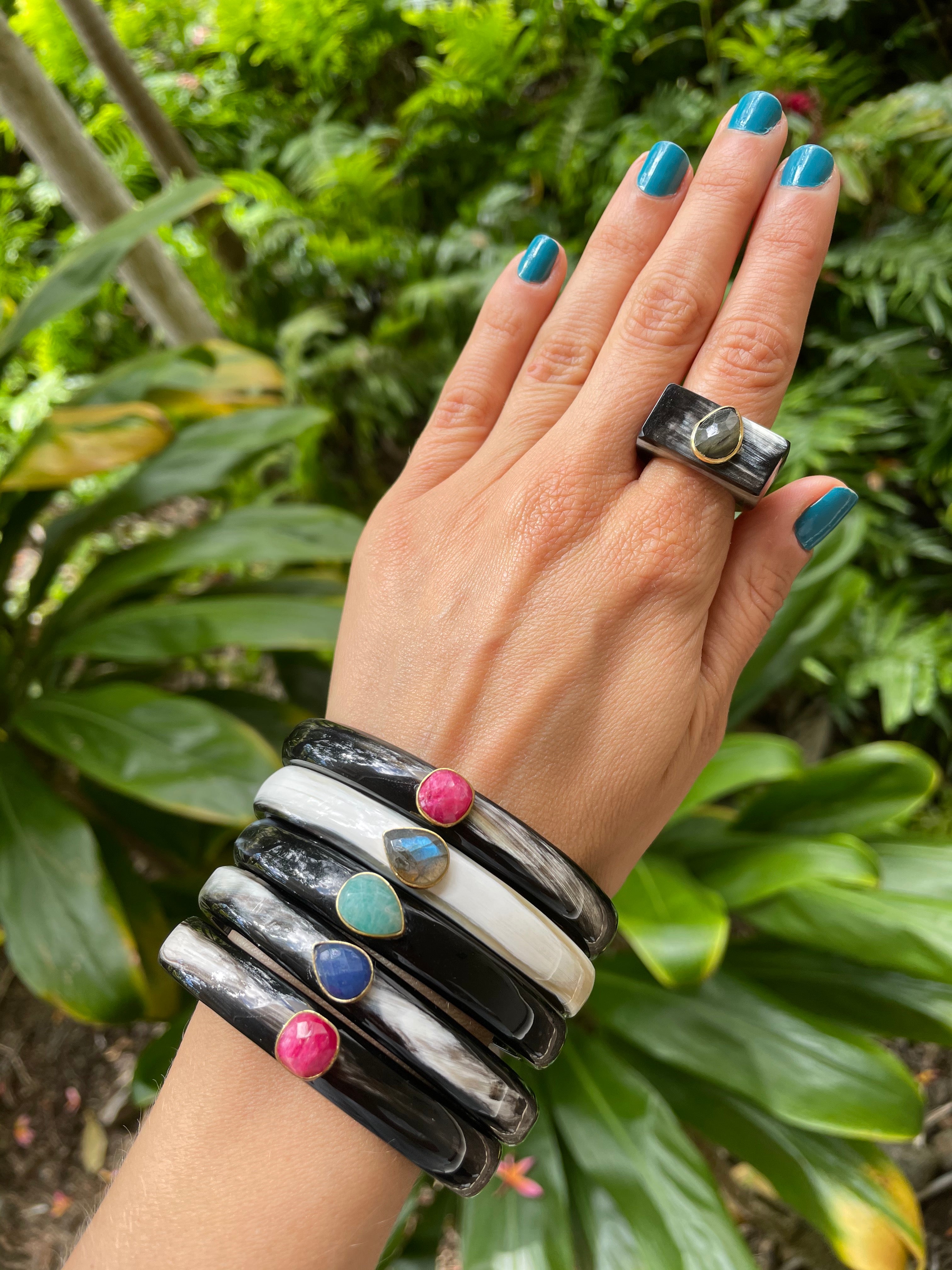 Vintage Horn Bangle Bracelet | So Stackable
