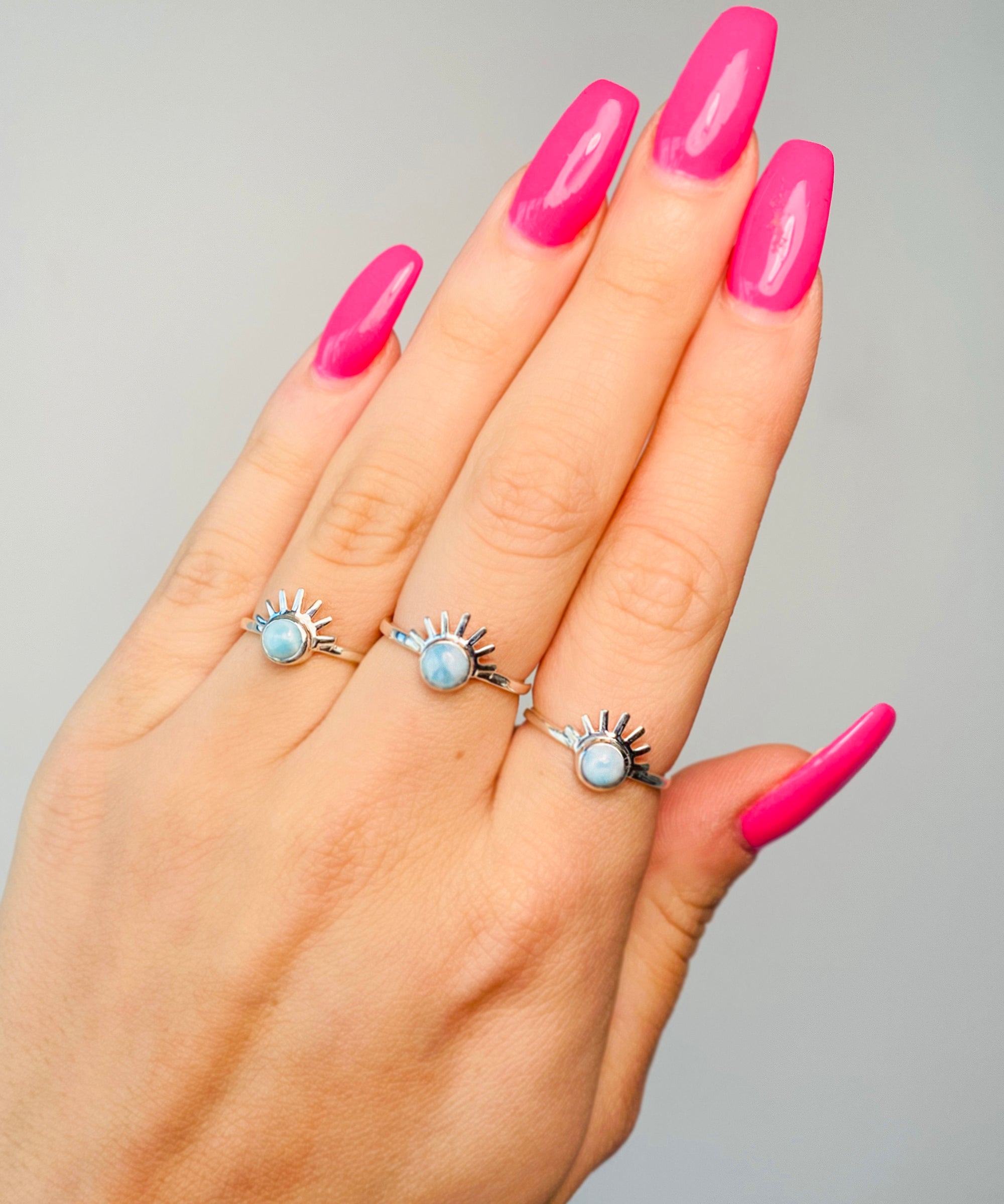 Larimar Sunrise Ring