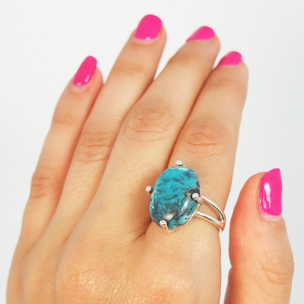 Prong Set Turquoise Ring