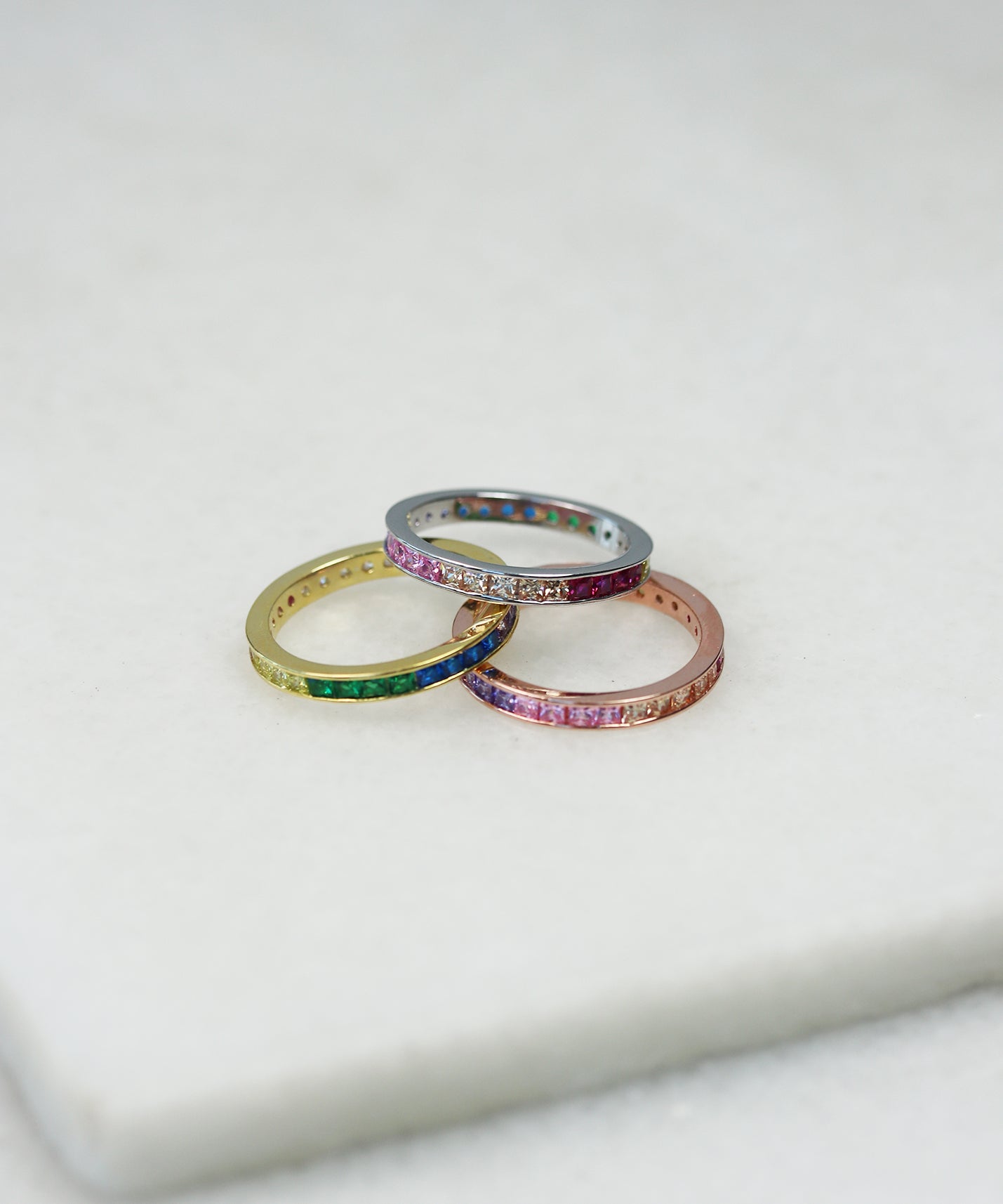 Rainbow Infinity Baguette Stacker - size 5