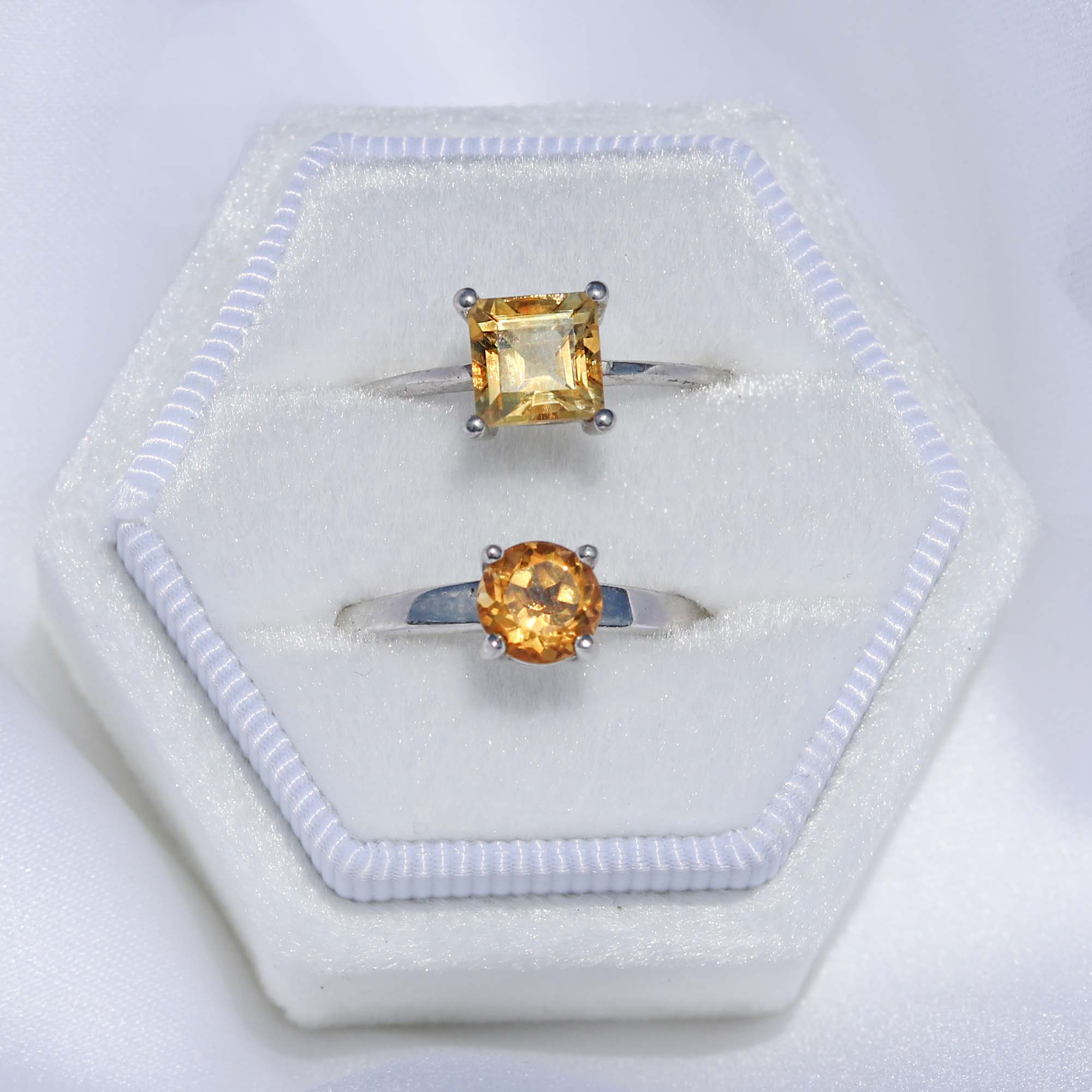 citrine november birthstone ring 925 sterling silver