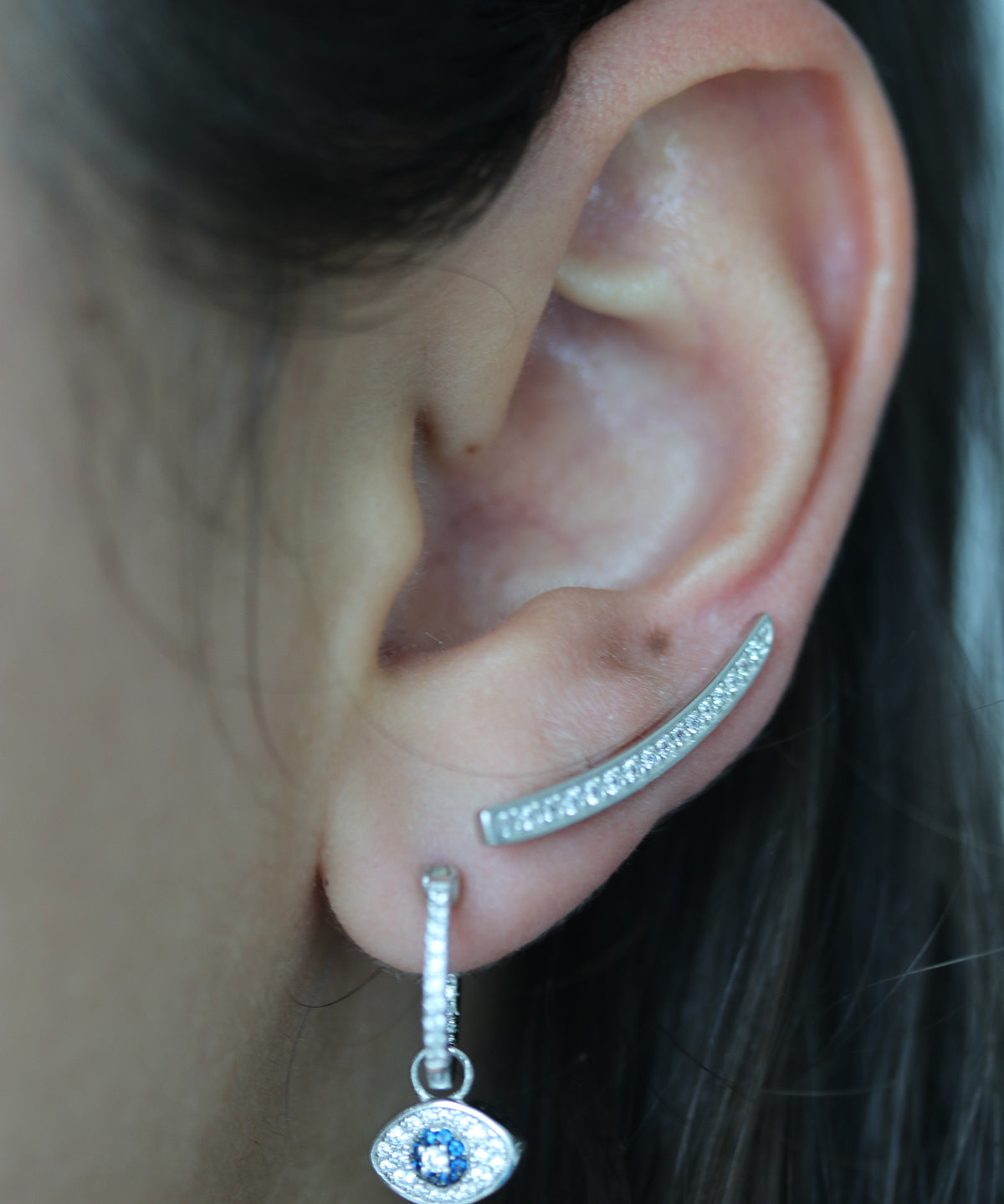 Evil Eye Ear Huggies