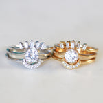 eye sun moon evil eye ring set cubic zirconia sterling 925 silver gold plated