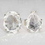 clear quartz stunner ring 925 sterling silver