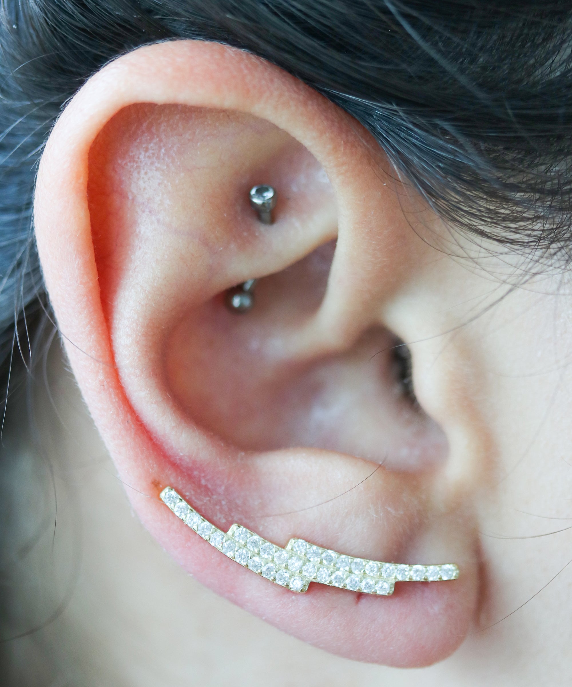 Lightning Bolt Ear Climbers