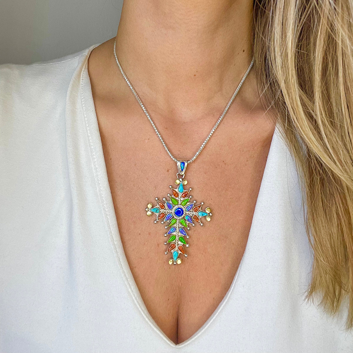 Navajo Cross Necklace - XL