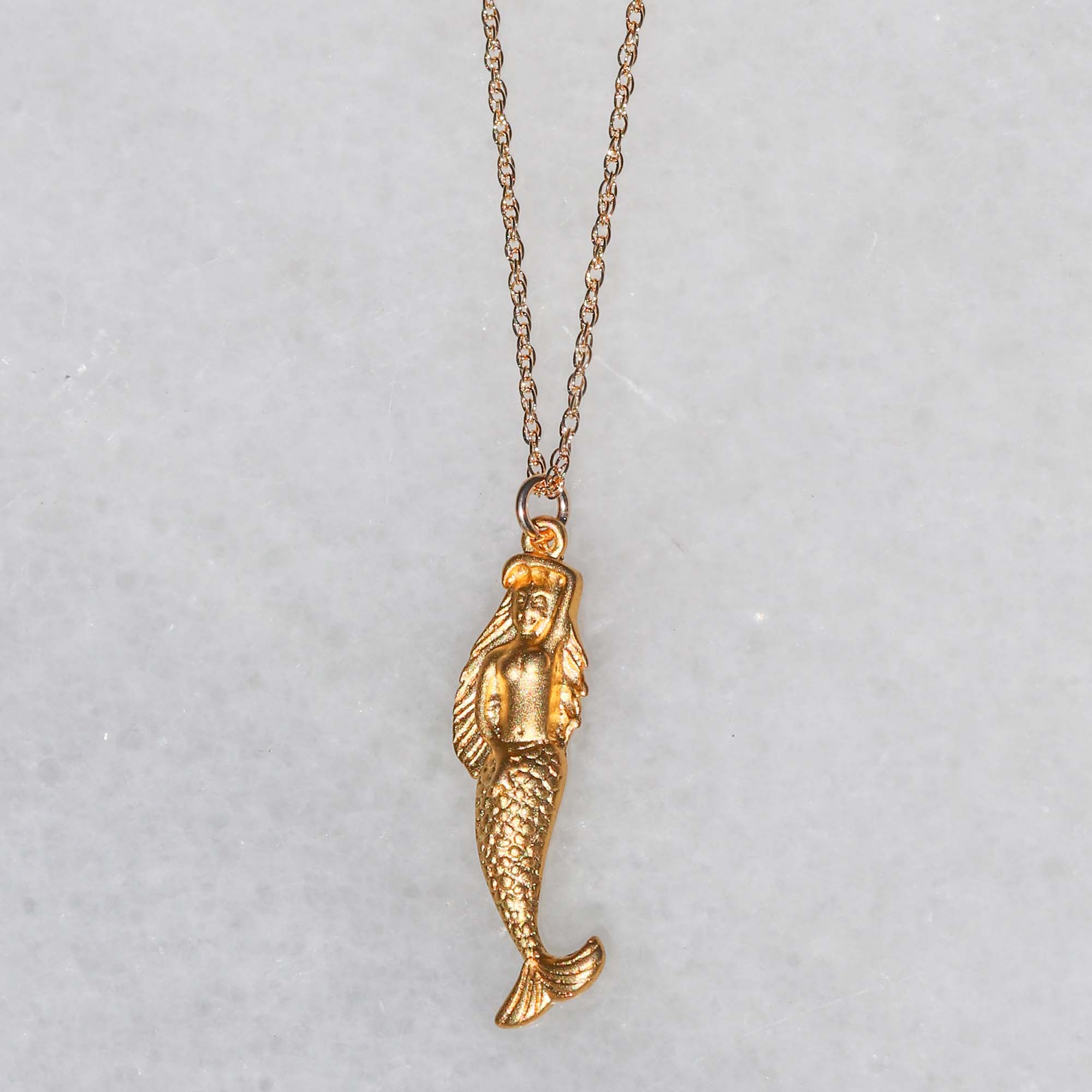gold vermeil mermaid necklace