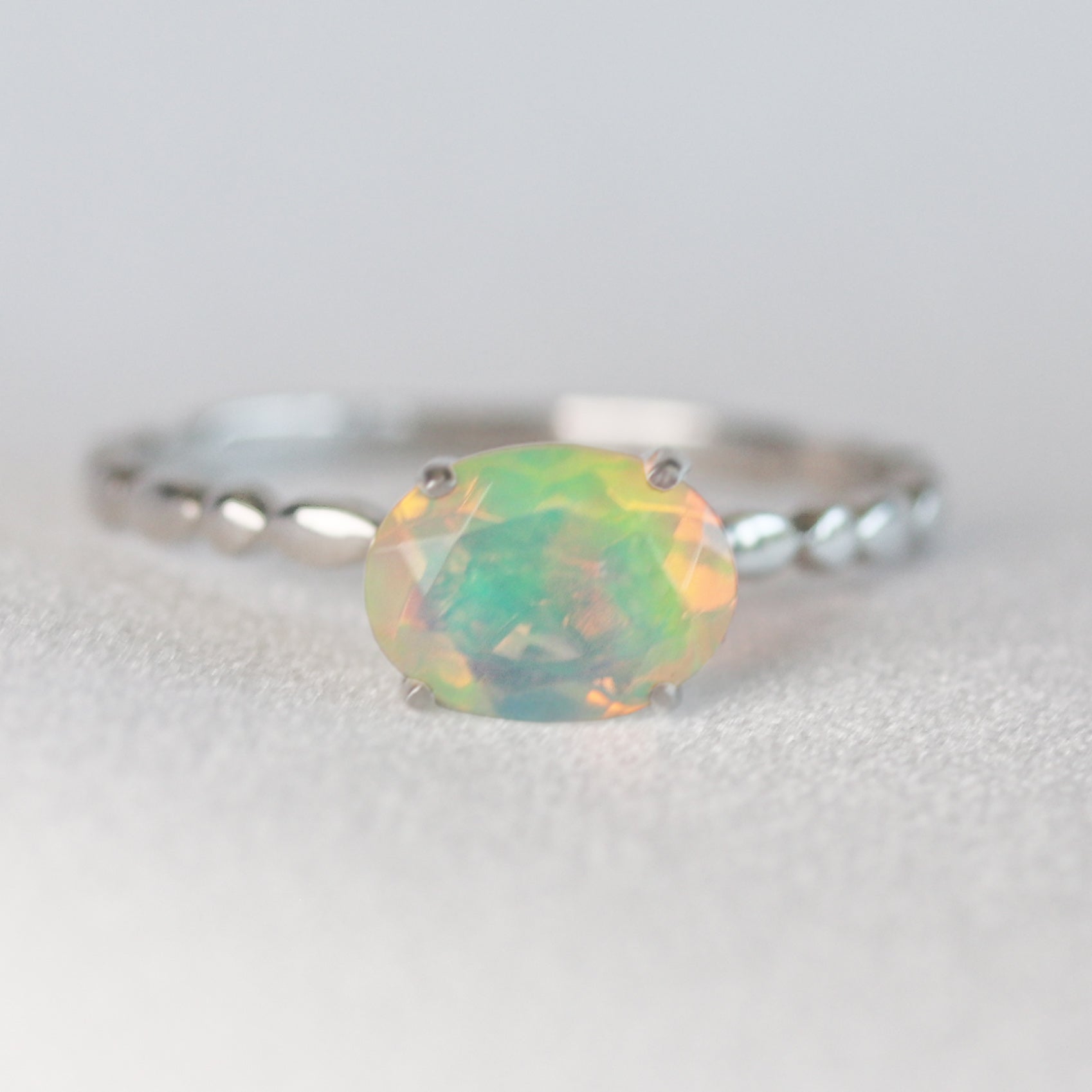 tiny princess opal ring 925 sterling silver