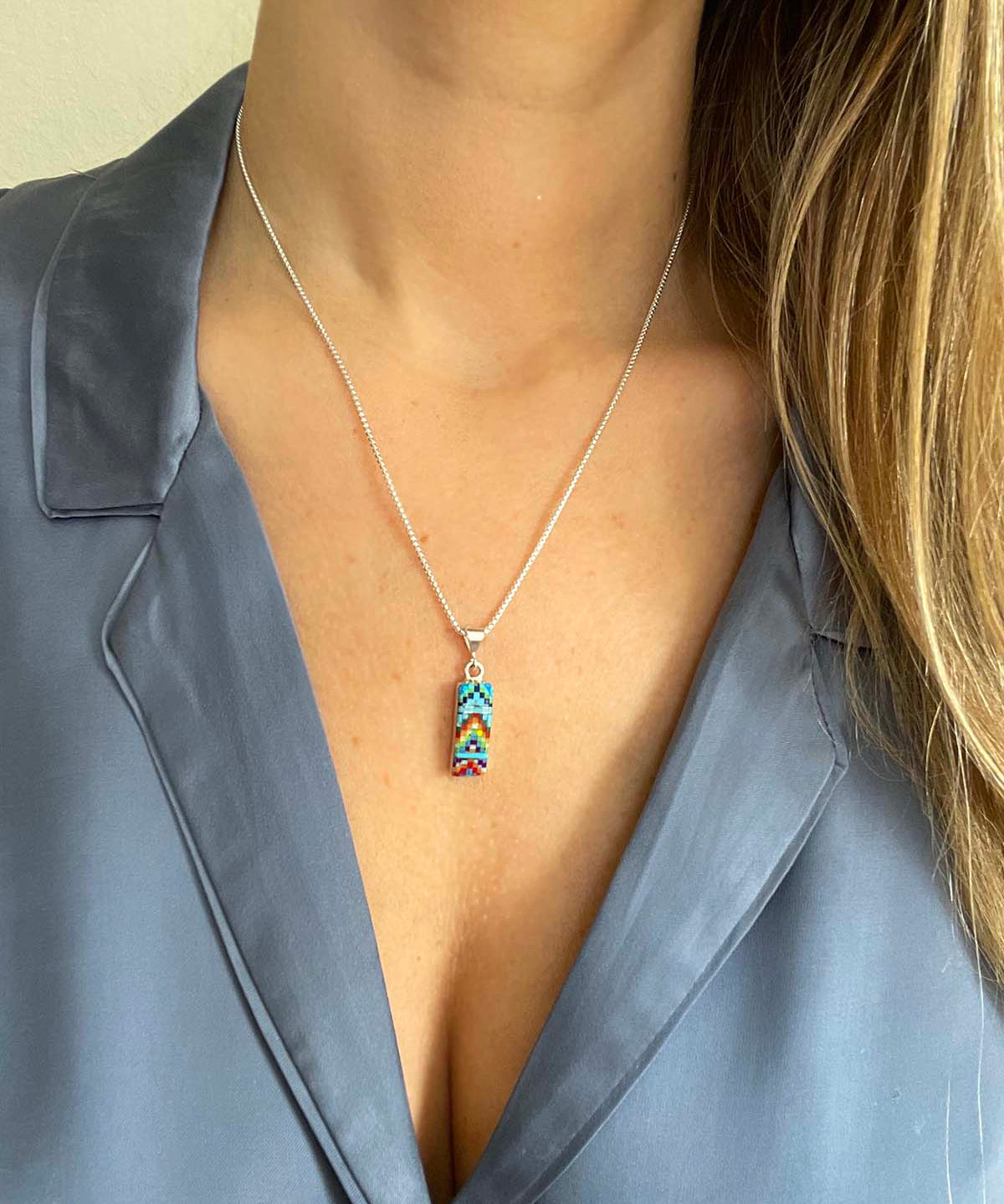 Mini Inlay Bar Necklace