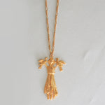 royal hand necklace gold filled