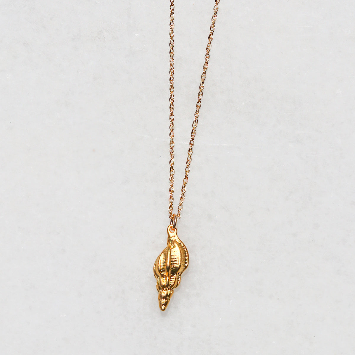 spiral shell necklace gold vermeil