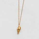 spiral shell necklace gold vermeil