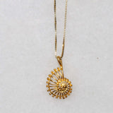 sundial shell necklace gold vermeil