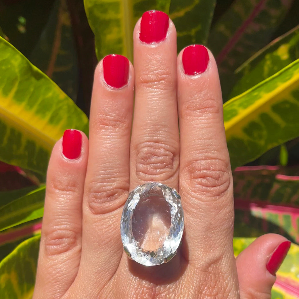 Clear Quartz Stunner Ring