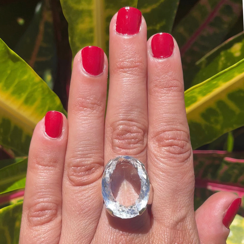Clear Quartz Stunner Ring