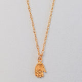 mini spiral hamzah necklace 14k gold filled nickel free