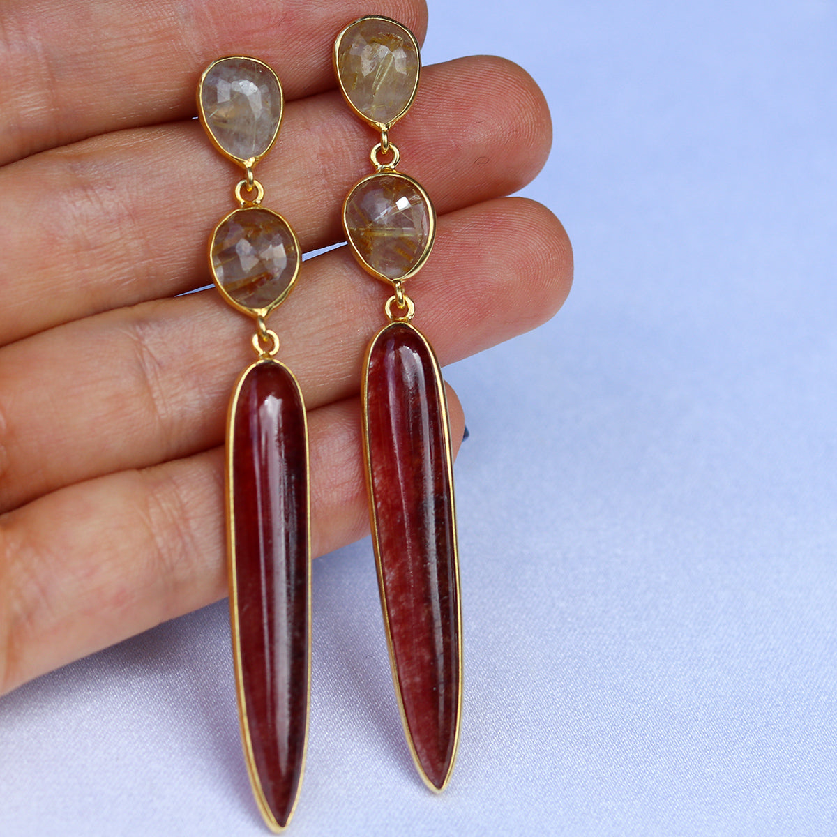 Watermelon Tourmaline Earrings
