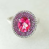 pink sapphire vixen ring 925 sterling silver white topaz