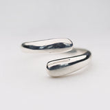 high polish wrap ring 925 sterling silver waterproof